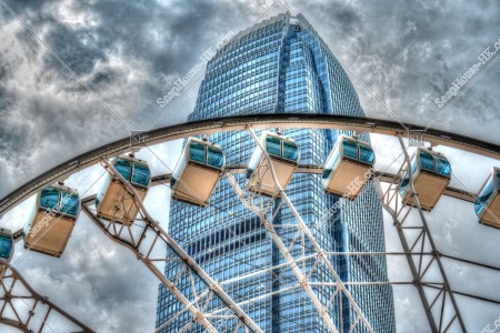 View of The Hong Kong Observation Wheel and ifc2, Central, No.5