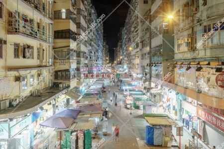 Street view of Fa Yuen Street at night, Mong Kok, No.1