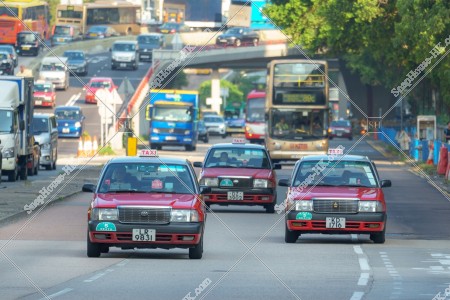 There are three taxis