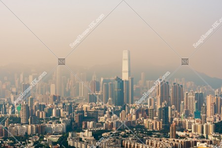 Skyline cityscape of Hong Kong, view from Lion Lock, No.1