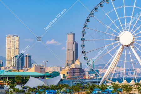 The Hong Kong Observation Wheel and landscape of Tsim Sha Tsui, No.1