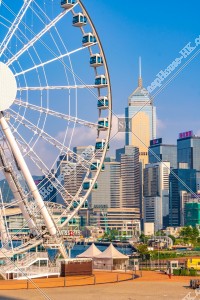 The Hong Kong Observation Wheel and high-rise buildings at Wan Chai, No.6