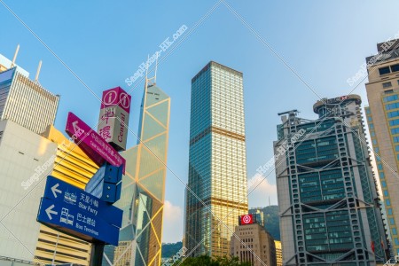 Cityscape of Centrali with Signboard, No.4