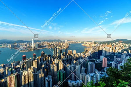 Skyline Hong Kong city, view from The Peak, No.5