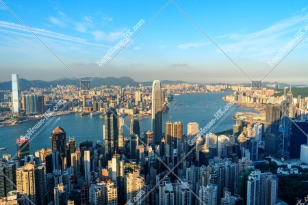 Skyline Hong Kong city, view from The Peak, No.11