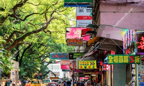 View of signboards at Tsim Sha Tsui, No.1