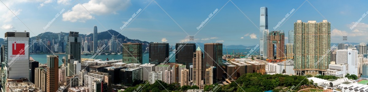 Panoramatic cityscape of Tsim Sha Tsui, No.1