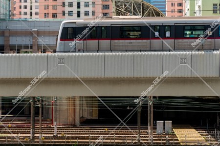 A moving train, MTR Kwun Tong Line, No.11