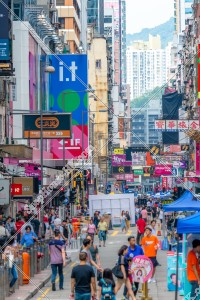 Street view of Sai Yeung Choi Street with people, Mong Kok, No.8