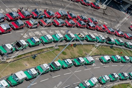 Urban taxis and New Territories taxis at Terminal 1, Hong Kong International Airport, No.2
