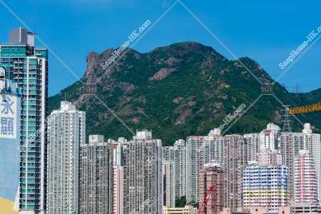 Lion Rock and street view of Wong Tai Sin, No.3