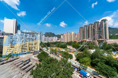 Lion Rock and street view of Diamond Hill, No.2