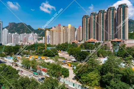 Lion Rock and street view of Diamond Hill, No.3