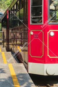 Peak Tram seen in a short distence