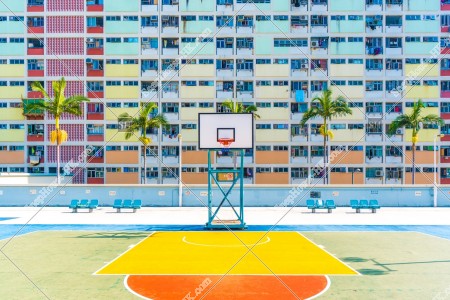 Choi Hung Estate and basketball court [Landscape]
