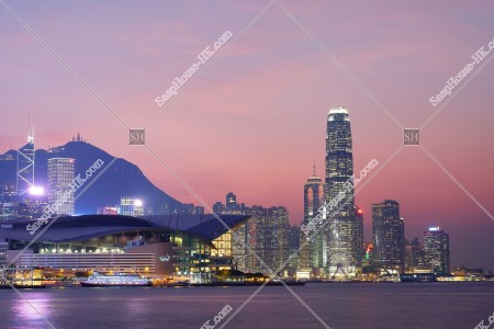 View of Wan Chai and Central before the sunset