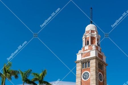 Clock Tower with blue sky, Tsim Sha Teui