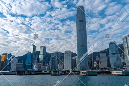 The scenery of the skyscrapers in morning, Central, No.2