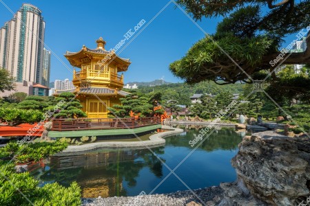 Pavilion of Absolute of Perfection and ponds, Nan Lian Garden, No.4