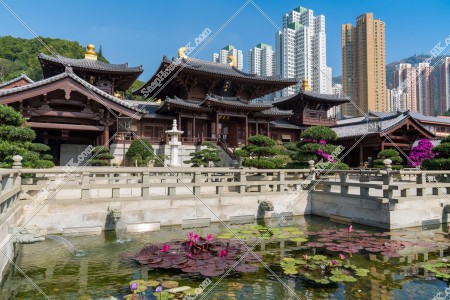 The Maitreya Hall with lotus pond, Chi Lin Nunnery, No.2