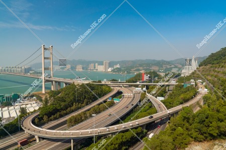 View of interchange, Tsing Ma Bridge, No.3
