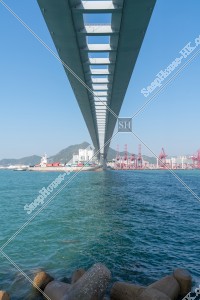 Stonecutters Bridge with sea, No.3