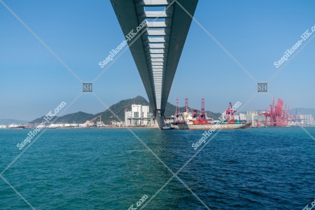 Stonecutters Bridge with sea, No.4