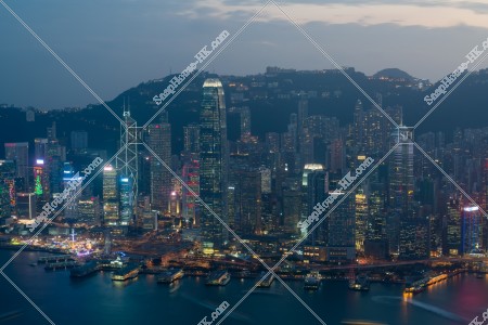 View of Hong Kong Island Central after sunset No.3