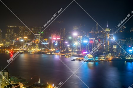 Night view of Wan Chai area
