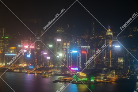 Night view of Wan Chai area