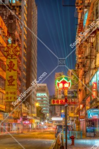 Yaumatei  View from Shanghai Street of Symphony of Lights