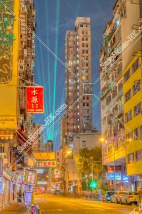 Yaumatei  View from Shanghai Street of Symphony of Lights