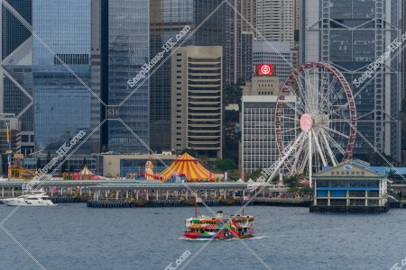 The star ferry departing from Centarl