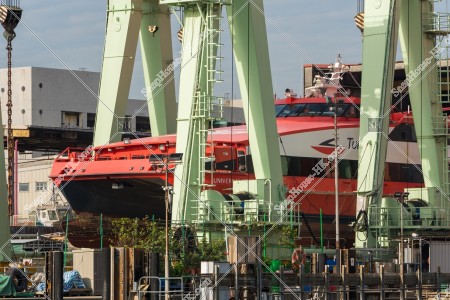 The TurboJet maintained at a dock, No.2