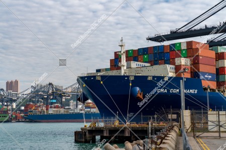Kwai Tsing Container Terminal and Container ship
