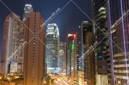 Night view of the high-rise buildings of Central [Landscape]