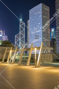 Night view of Bank of China Tower and Jardine House No.1