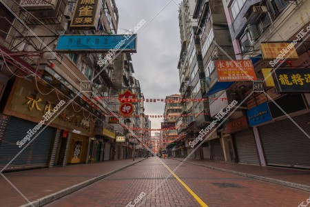 View of Temple Street in the morning, Jordan, No.3