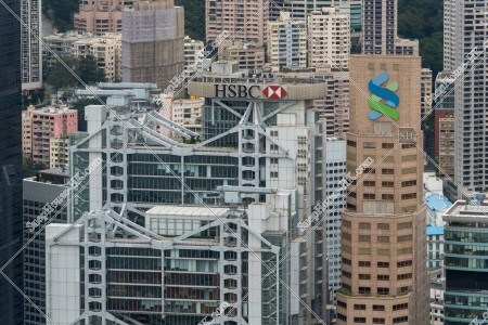 View of HSBC Main Building and Standard Chartered Bank Building, Central, No.1