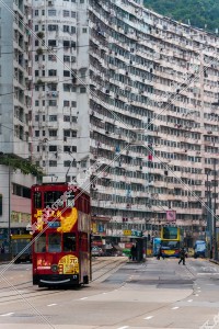 View of Monster Building with Hong Kong Tramway, Quarry Bay, No.8