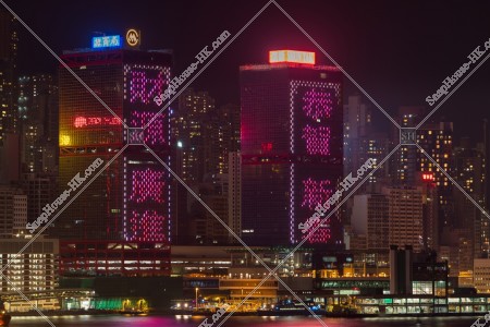 Chines new year night view, Shun Tak Centre, Sheung Wan
