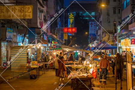 Stalls in the Temple Street (Men's street)