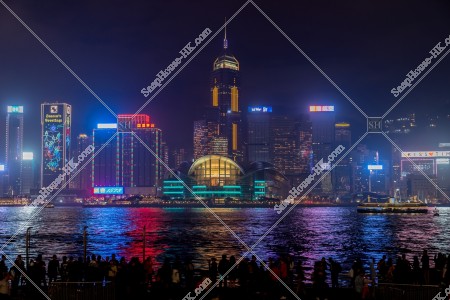 People waiting for the start of Symphony of Lights at Tsim Sha Tsui, No.3