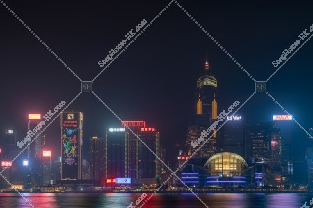 Night View of skyline, Wan Chai area, No.6