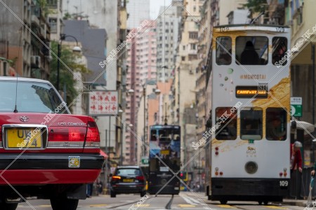 View of Sheung Wan with Hong Kong Tram, No.1