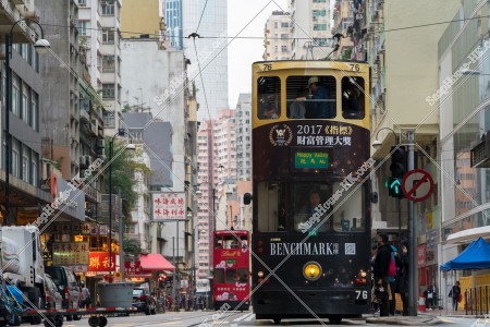 View of Sheung Wan with Hong Kong Tram, No.5