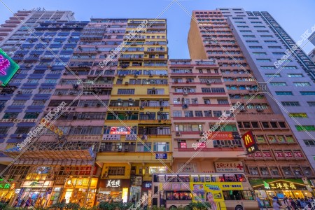 View of building in the evening, Yau Ma Tei, No.1