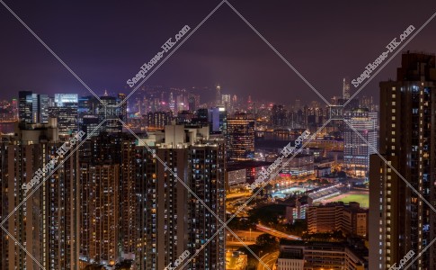 Night view of Kowloon Bay to Ngau Chi Wan, No.1