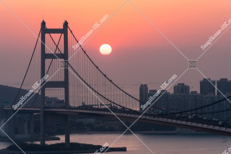 Sunset view of Tsing Ma Bridge, No.5