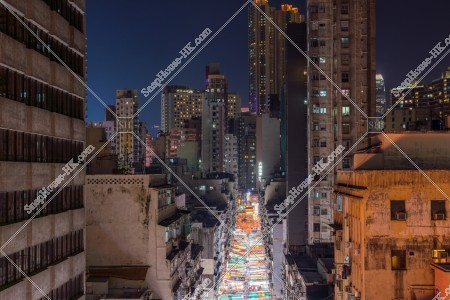 Night view of Temple Street, Yau Ma Tei, No.1